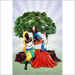 Sitting Rathe Krishna Wall Frame