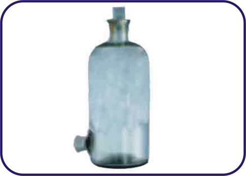ASPIRATOR BOTTLE WITH OUTLET FOR STOPPER ON SIDE