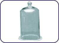 BELL JARS WITH KNOB & GROUND RIM (CLOSED AT TOP)