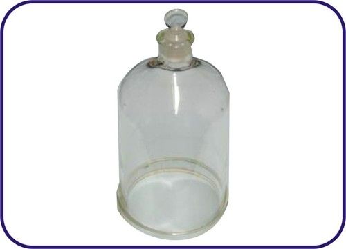 BELL JAR WITH STOPPER ON TOP AND GROUND RIM (OPEN AT TOP)