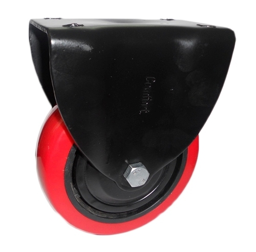 Heavy Duty Powder Coated PU Wheel Fix Castor