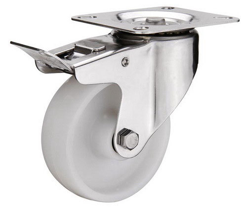 Nylon Castor with Top Plate break type