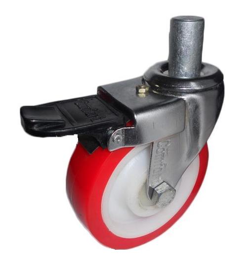 Polyurethane Brake Castor with 7/8 Pillar