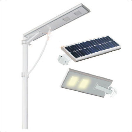 Integrated Solar Street Lights - Aluminum Body, 6-7 mt Height, 6000K Light Color, 30W Power, Motion Sensor | Bright Light, Eco-Friendly, Durable, Energy Efficient, Long Lifespan, IP65 Rating, 25AH Battery