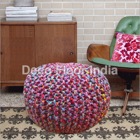 Knitted Floor Pouf