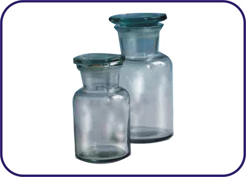 Reagent Bottle With Dust Proof Flat Stopper Wide Mouth - Borosilicate Glass, 125-2000 ml, Clear | Autoclavable, Chemical Resistant, Airtight Seal