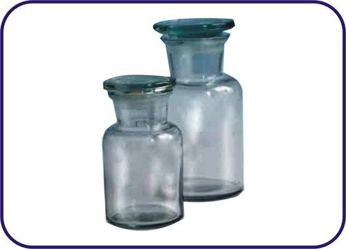 REAGENT BOTTLE WITH DUST PROOF FLAT STOPPER WIDE MOUTH