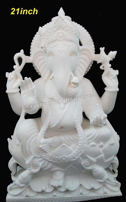 White Marble Ganesh Moorti