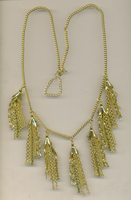 metal with hanging design Necklace