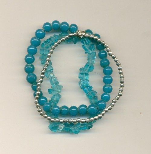metal glass beads combo Necklace