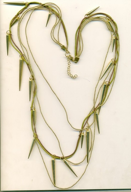 gold metal design Necklace