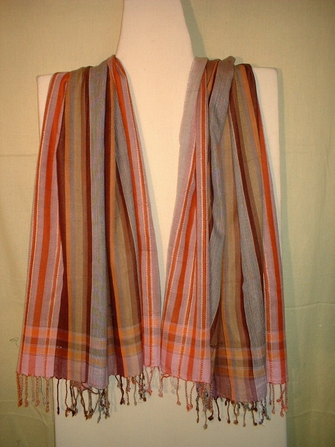 Cotton Self Striped Scarves