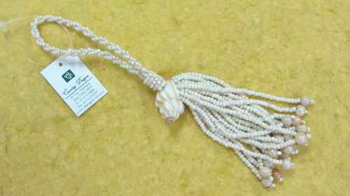 glass beads sea shell combo tassel