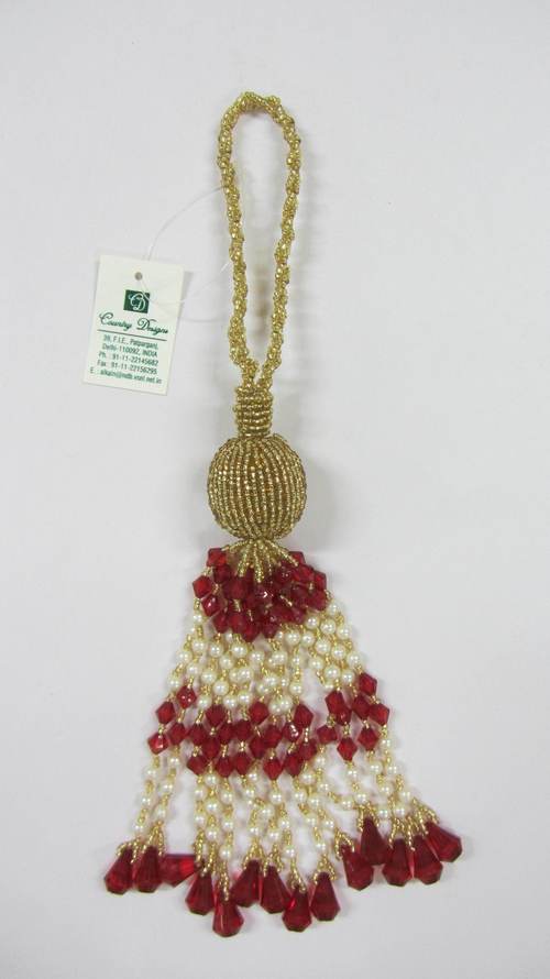 glass plastic acrylic beads tassel