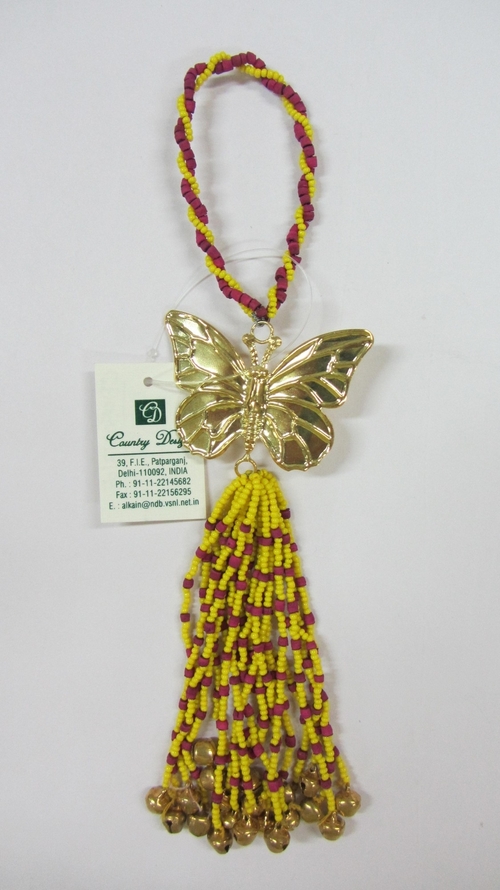 metal glass beads tassel