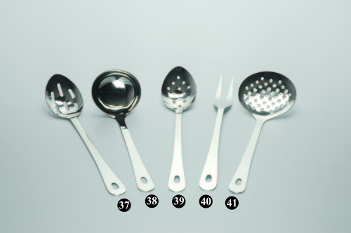 Spoon - Stainless Steel, Varied Lengths | Comfortable Grip, Durable, Easy to Clean, Elegant Design, Modern Style with Porcelain Handle