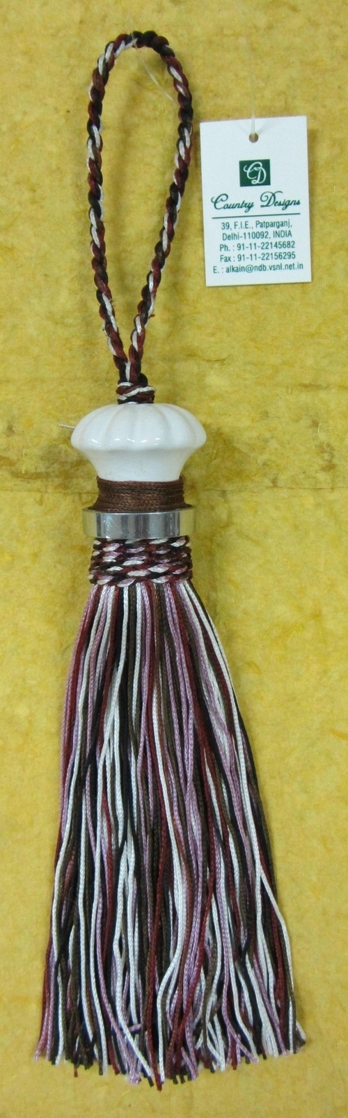 ceramic metal yarn tassel
