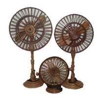 Wooden Decorative Fan - Teak Wood, Small To Large Size | Customized Logo, Antique Imitation Style, Polished Finish, Ideal For Party Decoration, Arts And Crafts, And Gifts
