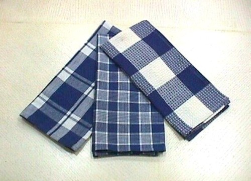 Kitchen Linens - Cotton, 35x70cm, Blue | Absorbent, Durable, Washable, Soft, Decorative
