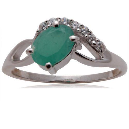 Buy Studio Voylla Women Green Stone Studded Silver Plated 925 Sterling  Silver Finger Ring - Ring for Women 19298366 | Myntra