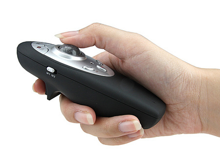 Presenter - ABS Plastic, 100x50x30 mm, Black | Wireless Control, Ergonomic Design, 100hr Battery Life