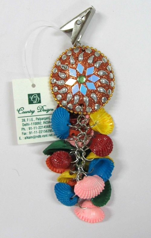 decorated sea shells glass beads metal tc weight