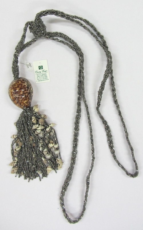 sea shells glass beads combo tie back