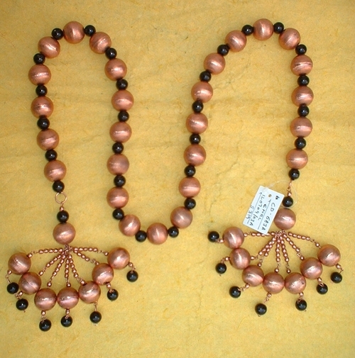 metal glass beads combo tie back