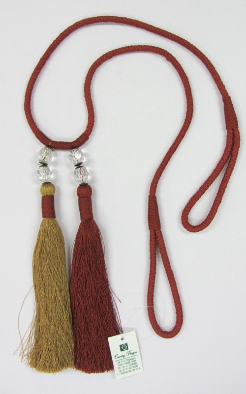 yarn acrylic beads combo tie back