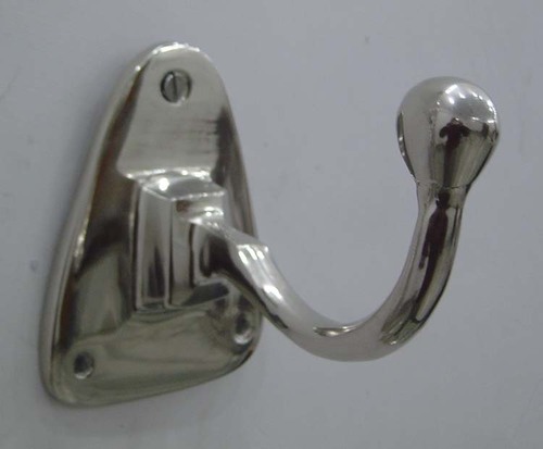 Stylish Wall Hook Metal - Metal, 7x5 cm, Silver | Durable, Polished Finish, Easy Installation, Strong Hold