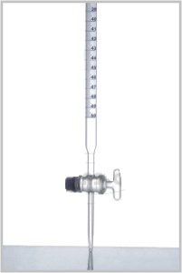 Burette with Straight Bore Glass Key Stopcock