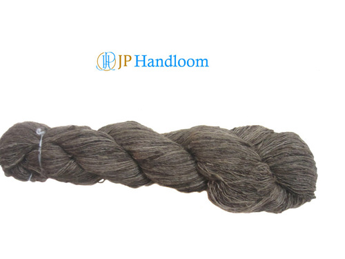 Dark Gray Wild Tussah Hand Spun Silk Yarn