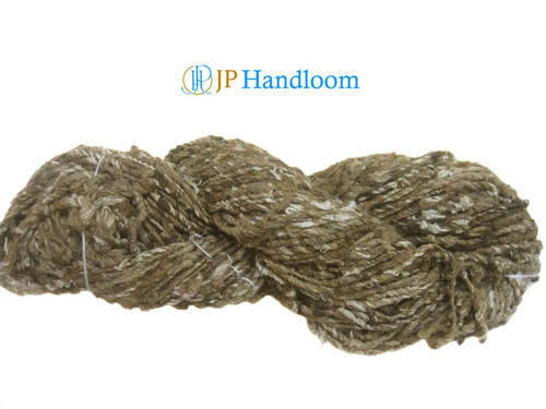 Brown Tussah & Mulberry Mix Hand Spun Silk Yarn