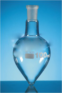 Flask Pear Shape, single neck DIN 12383