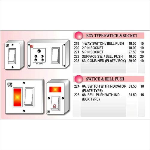 Electrical Wall Switch With Indicator Light