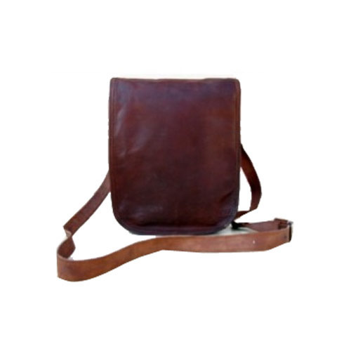 Dark Brown Leather Shopping Bag