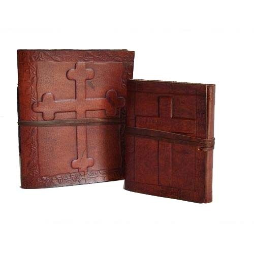 Brown Leather Handcrafted Book Cover