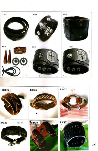 Brown And Black Designer Leather Bracelets