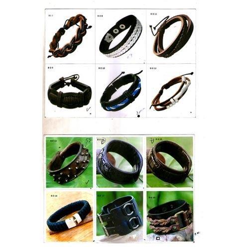 Black And Brown Men Leather Bracelets