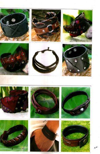 Brown And Black Handmade Designer Leather Bracelets