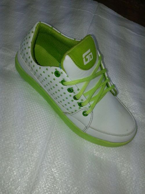 Leather Synthetic Casual Shoes - Various Sizes, White Lime Green | Breathable, Lightweight, Durable, Comfortable, Stylish, Supportive
