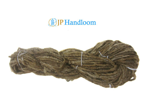 Brown Tussar Hand Spun Silk Yarn