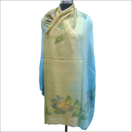 Fine Wool Hand Print Stole