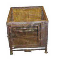 Rabbit Cage - Heavy Gauge Metal, 18x14x14 Inches | Blue Hammer Tone Finish, Front Door, Removable G.I Tray