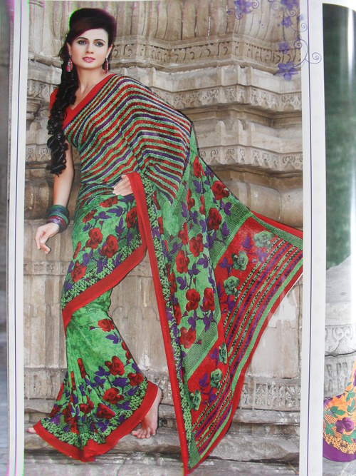 printed saree