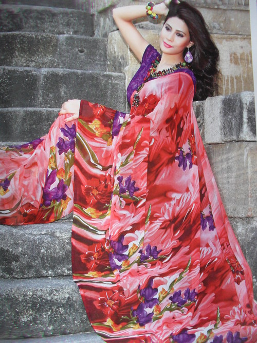 printed saree