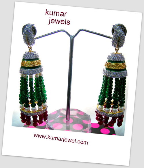 Green beaded tassel