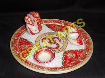 Marble Pooja Plates 