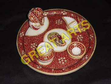 Marble Pooja Plates 