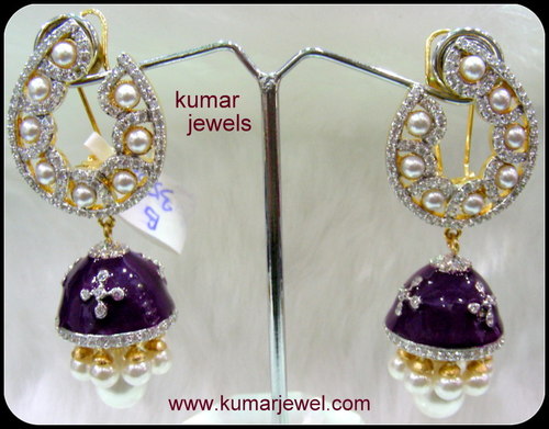 Purple queen jhumki.
